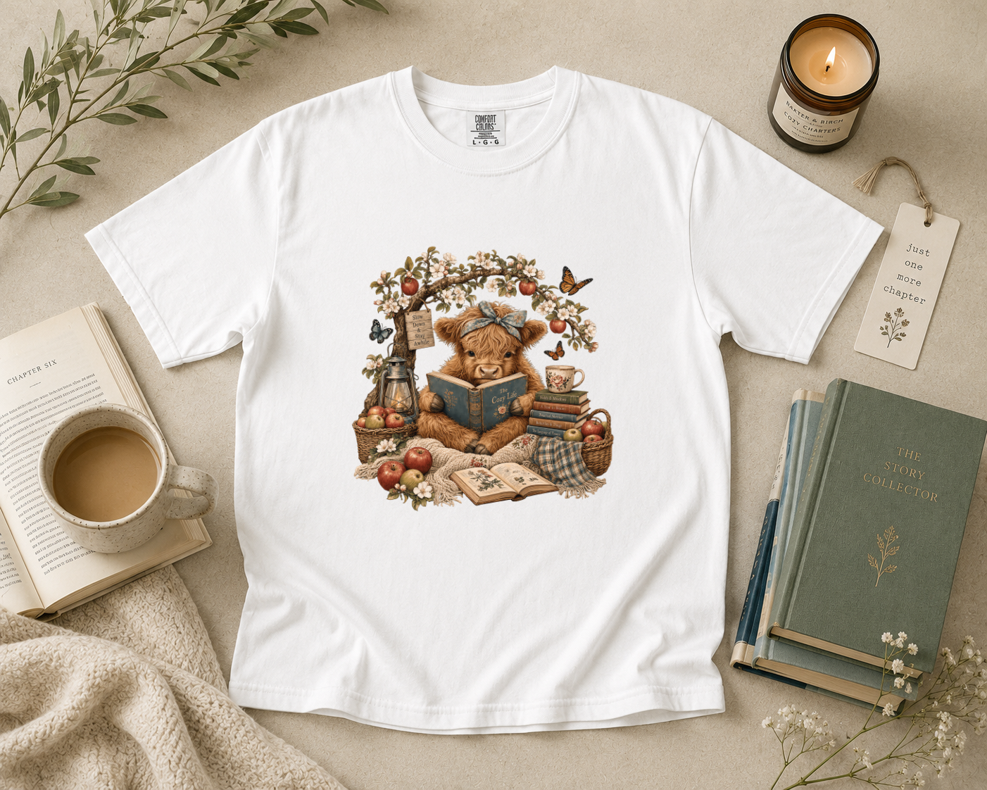 Highland Calf Under Apple Tree T-Shirt