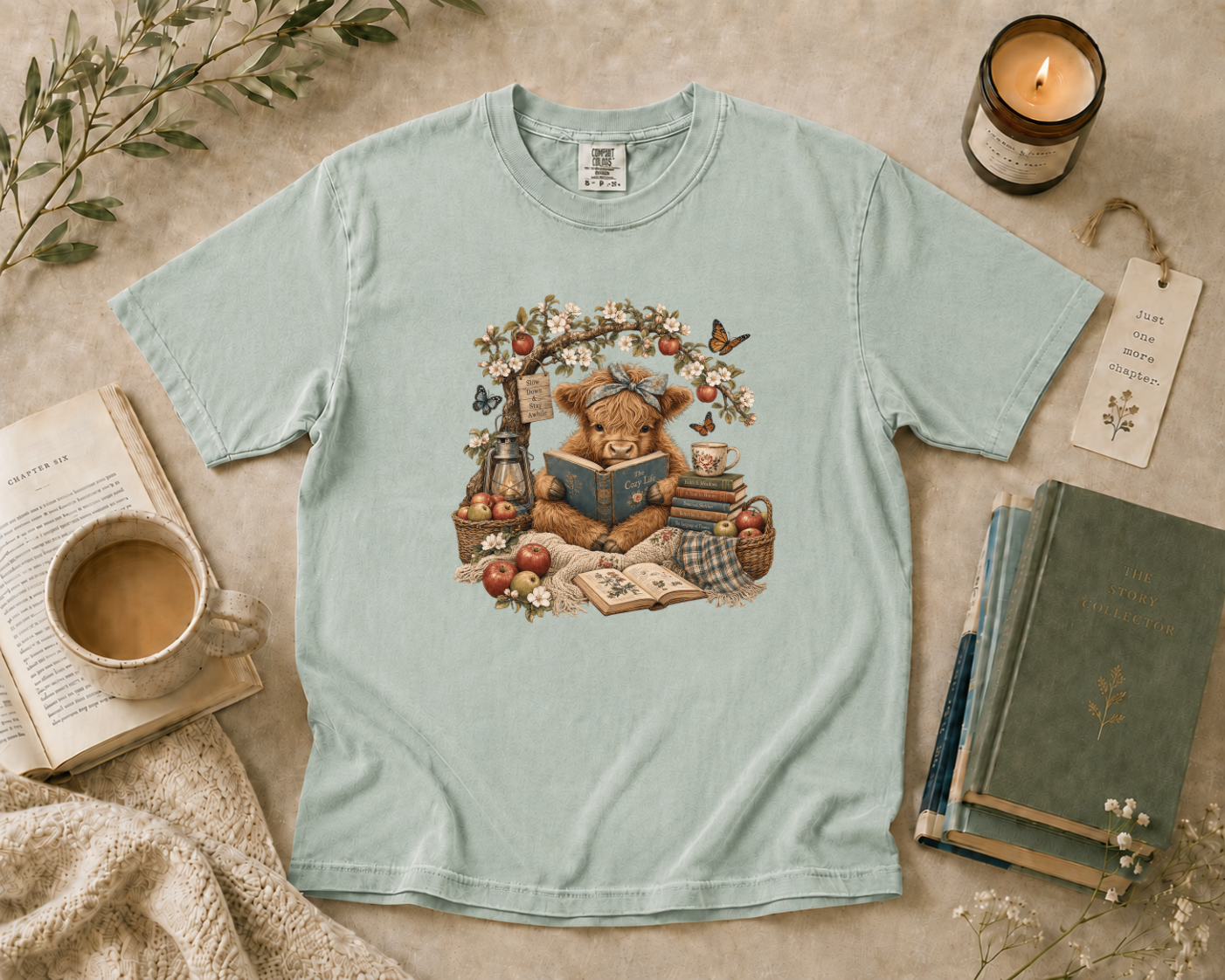 Highland Calf Under Apple Tree T-Shirt