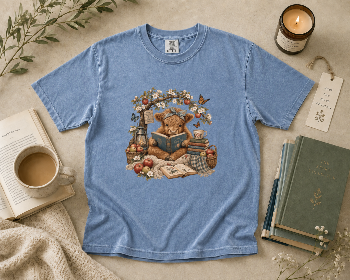 Highland Calf Under Apple Tree T-Shirt