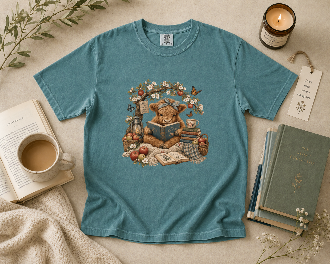 Highland Calf Under Apple Tree T-Shirt
