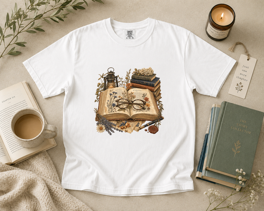 Vintage Reading Glasses & Pressed Flowers T-Shirt