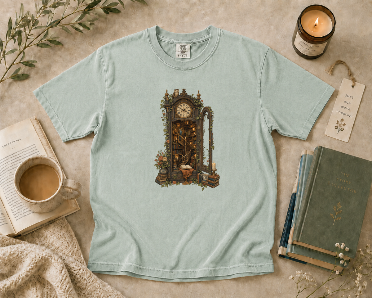 Hidden Library Grandfather Clock T-Shirt