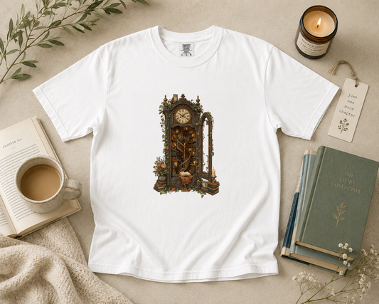 Hidden Library Grandfather Clock T-Shirt