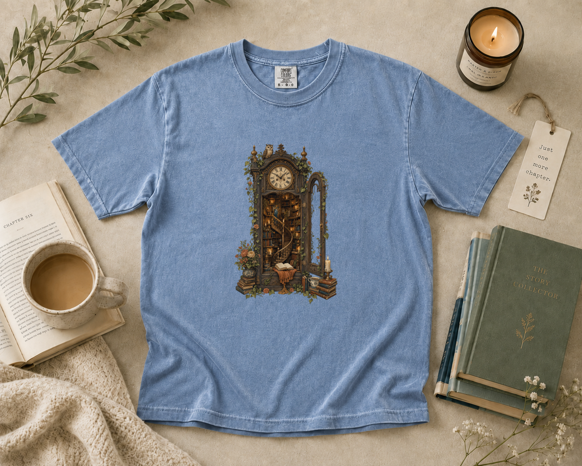 Hidden Library Grandfather Clock T-Shirt
