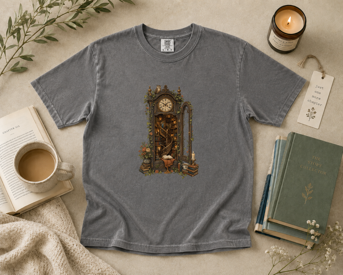 Hidden Library Grandfather Clock T-Shirt