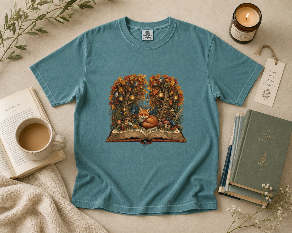 Woodland Fox Reading T-Shirt