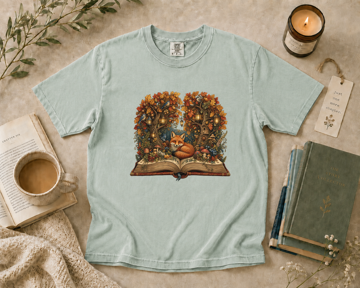 Woodland Fox Reading T-Shirt