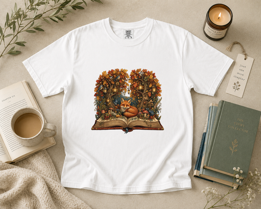 Woodland Fox Reading T-Shirt