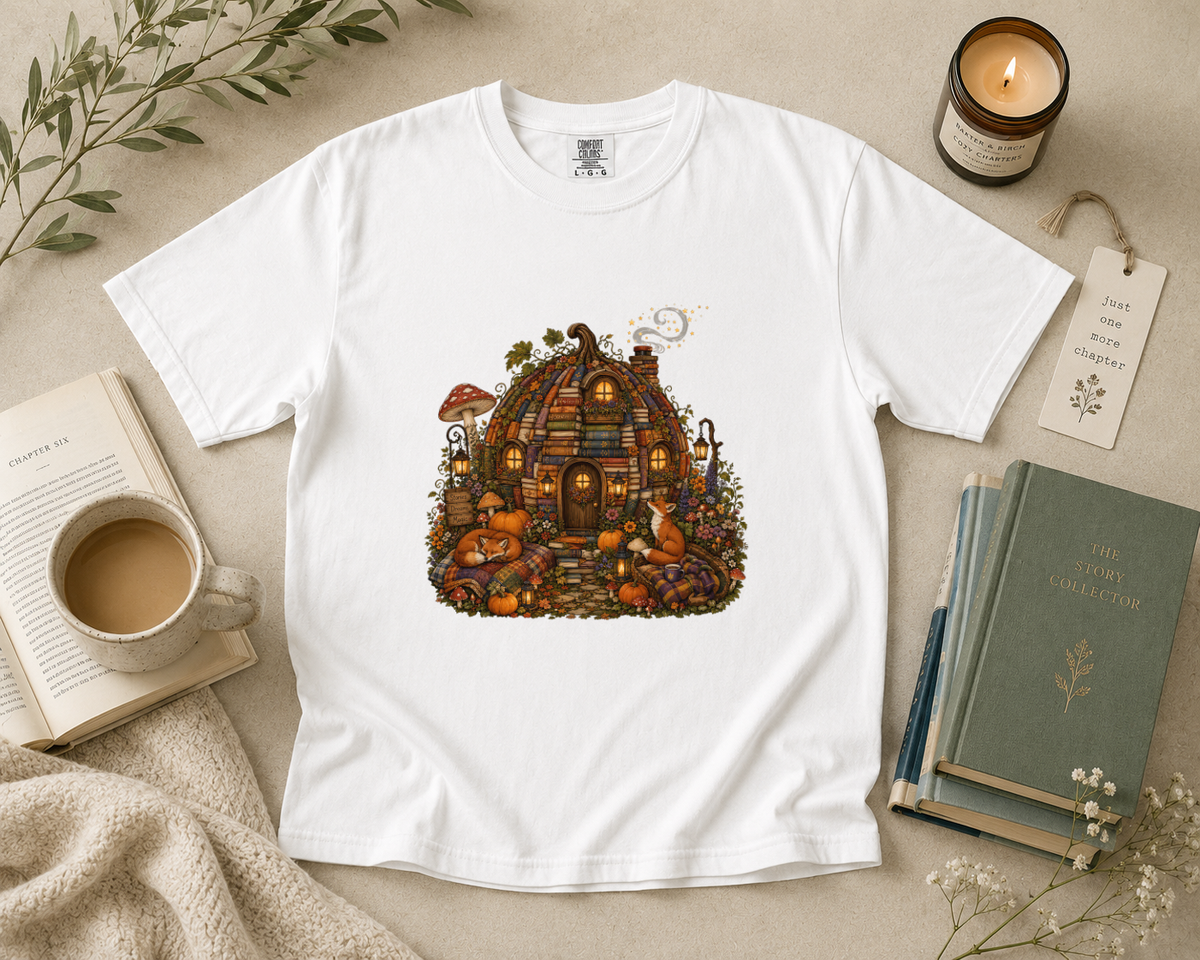Pumpkin Book Cottage T-Shirt