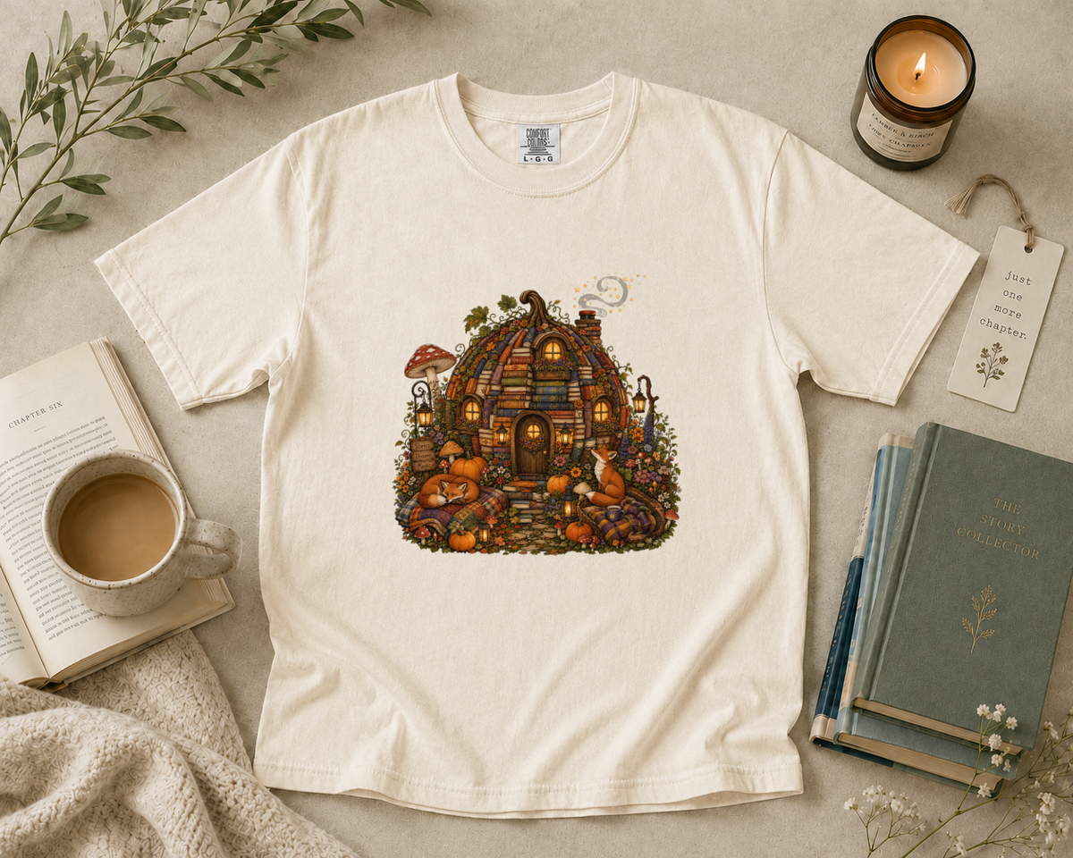Pumpkin Book Cottage T-Shirt