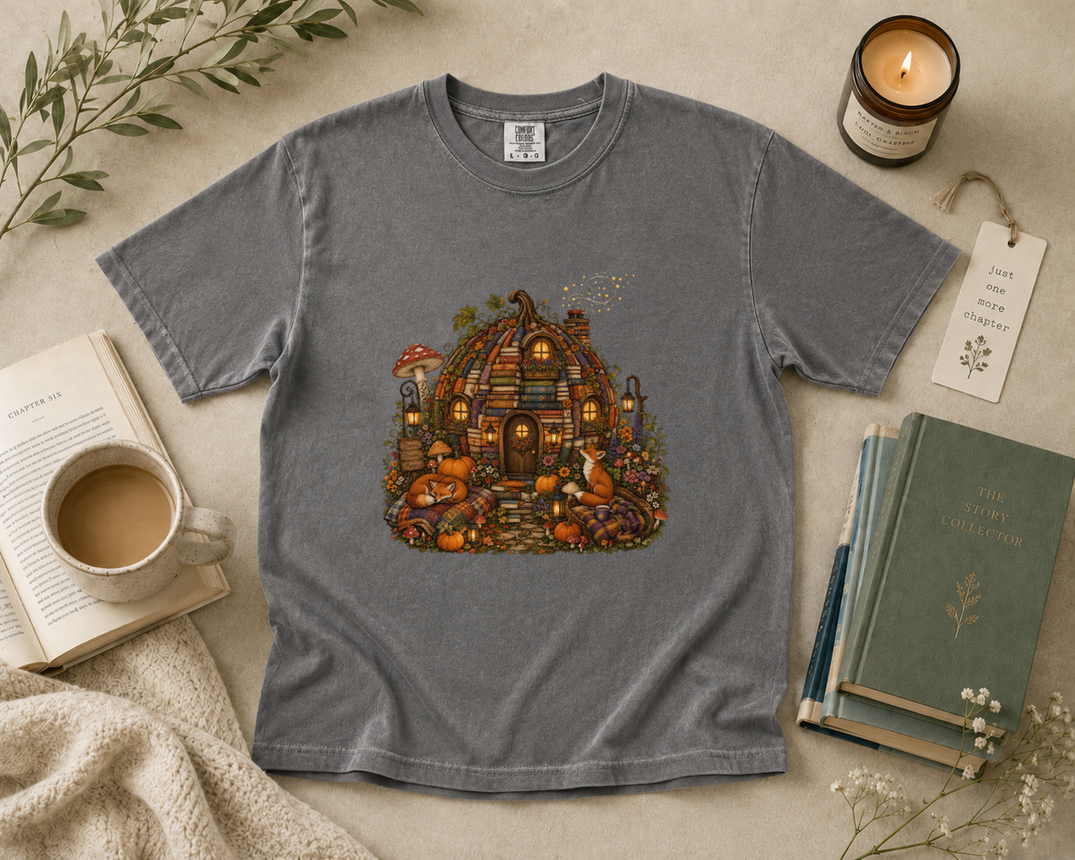 Pumpkin Book Cottage T-Shirt