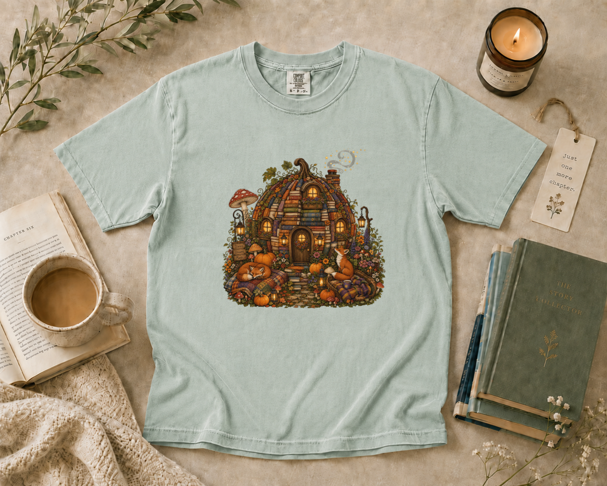 Pumpkin Book Cottage T-Shirt