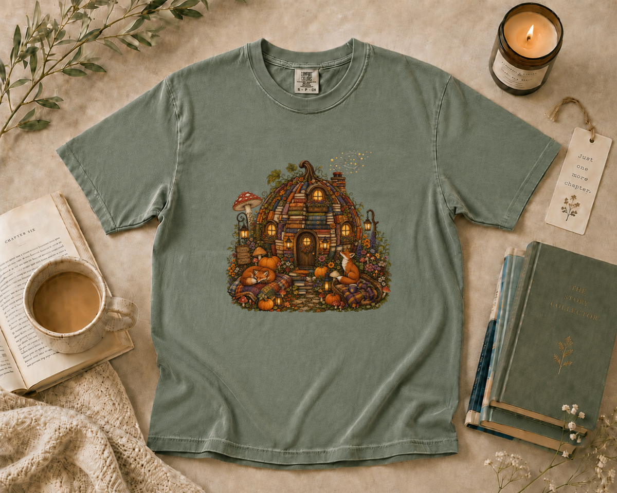 Pumpkin Book Cottage T-Shirt