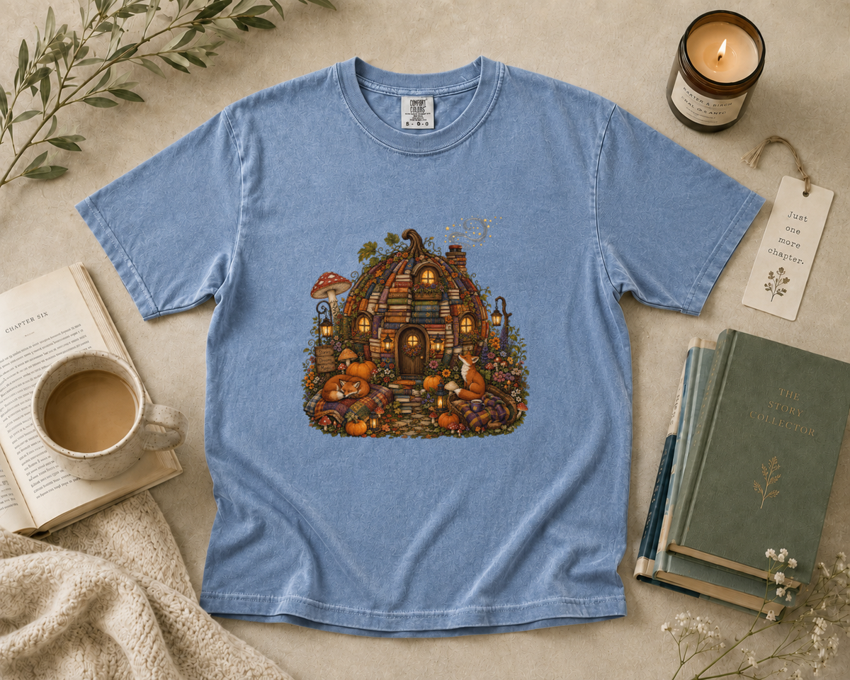 Pumpkin Book Cottage T-Shirt