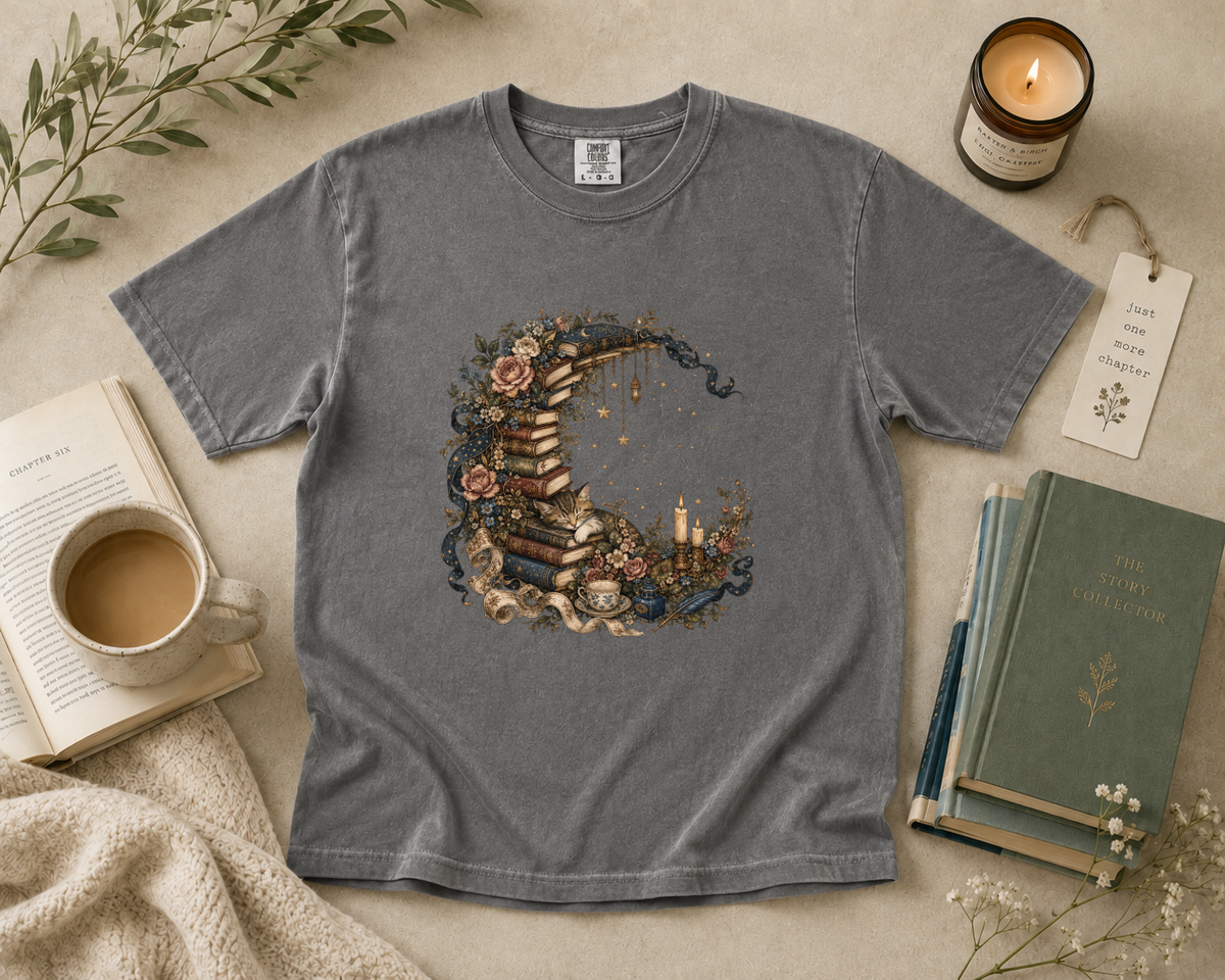 Moon Book Lover T-Shirt
