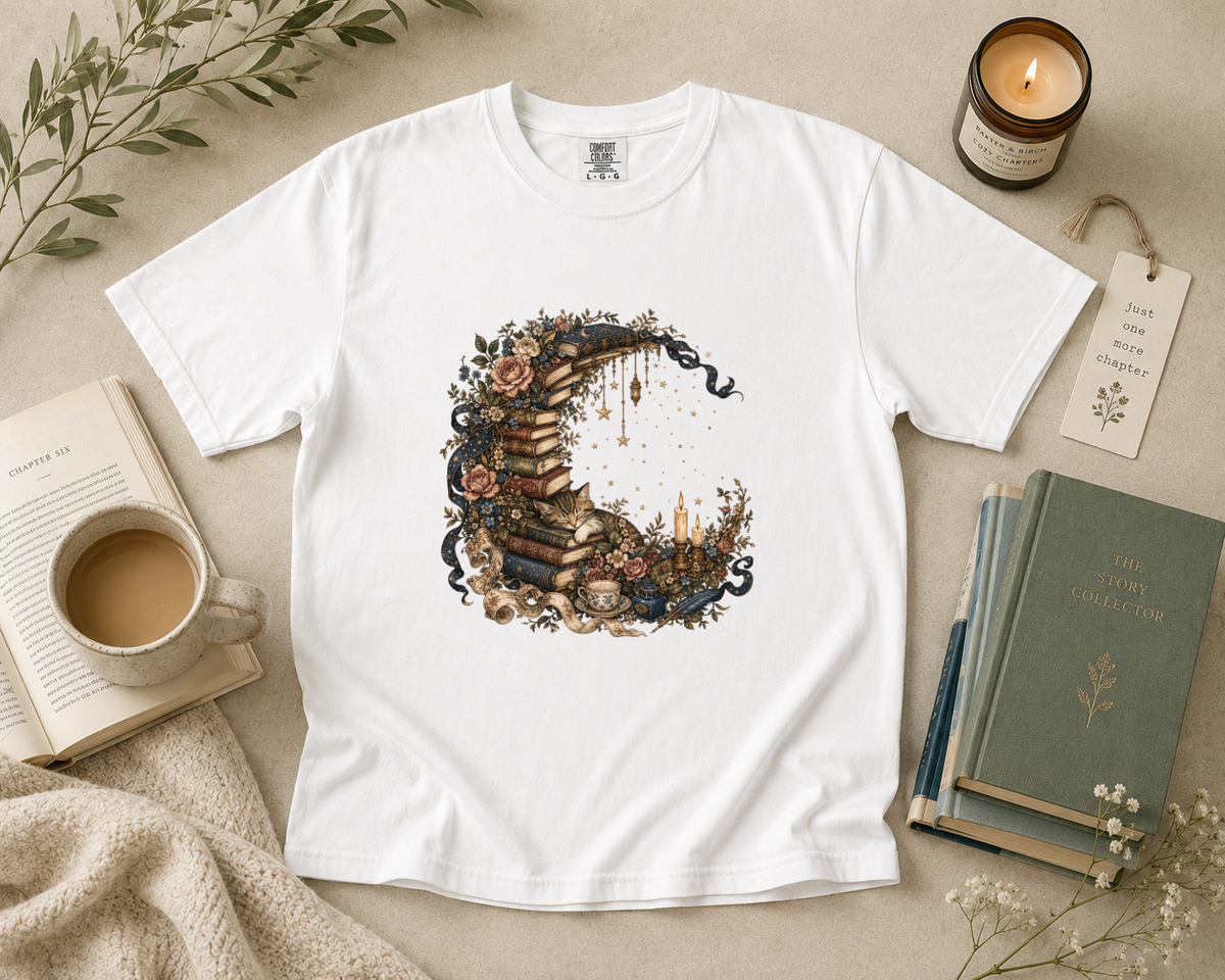 Moon Book Lover T-Shirt