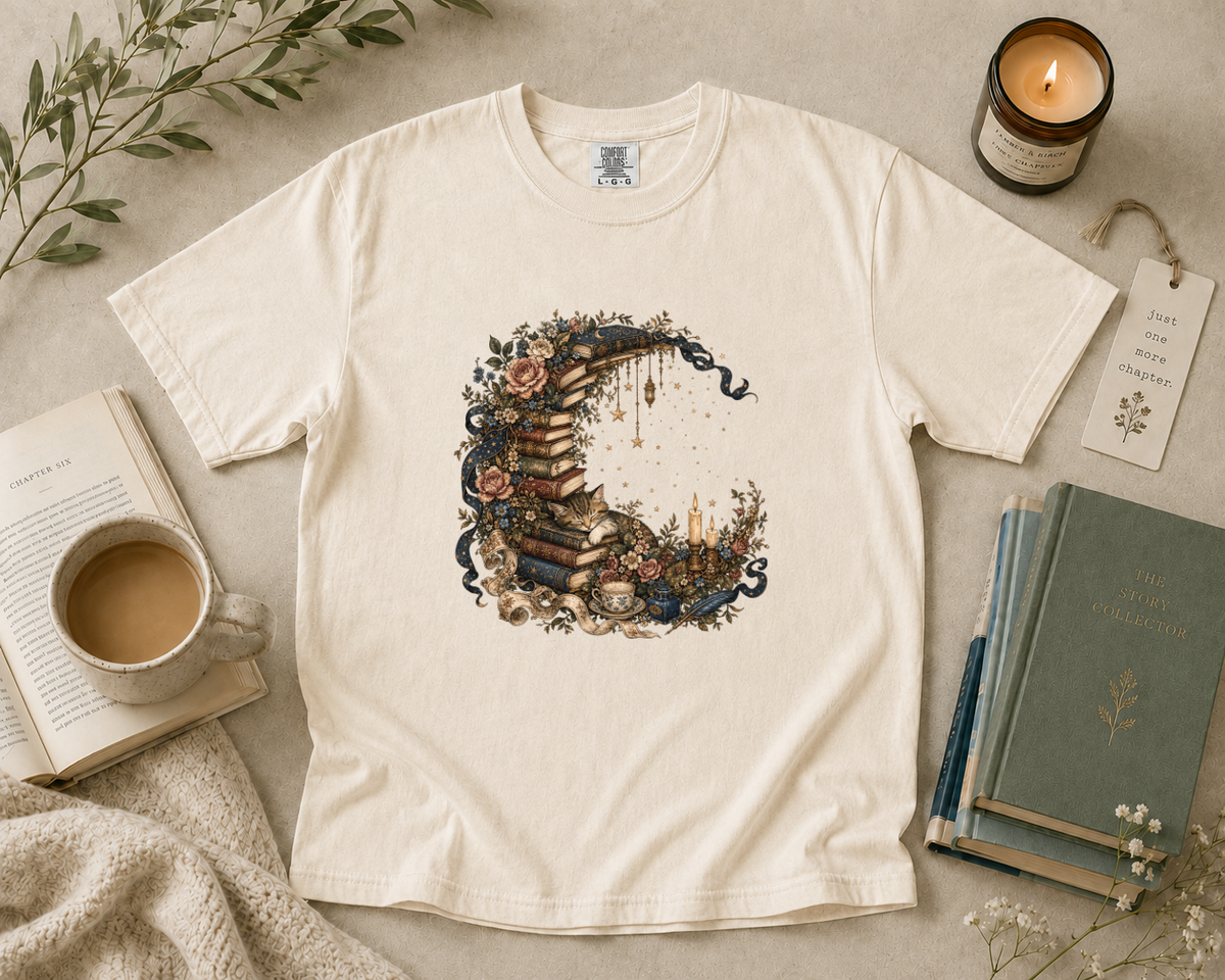 Moon Book Lover T-Shirt