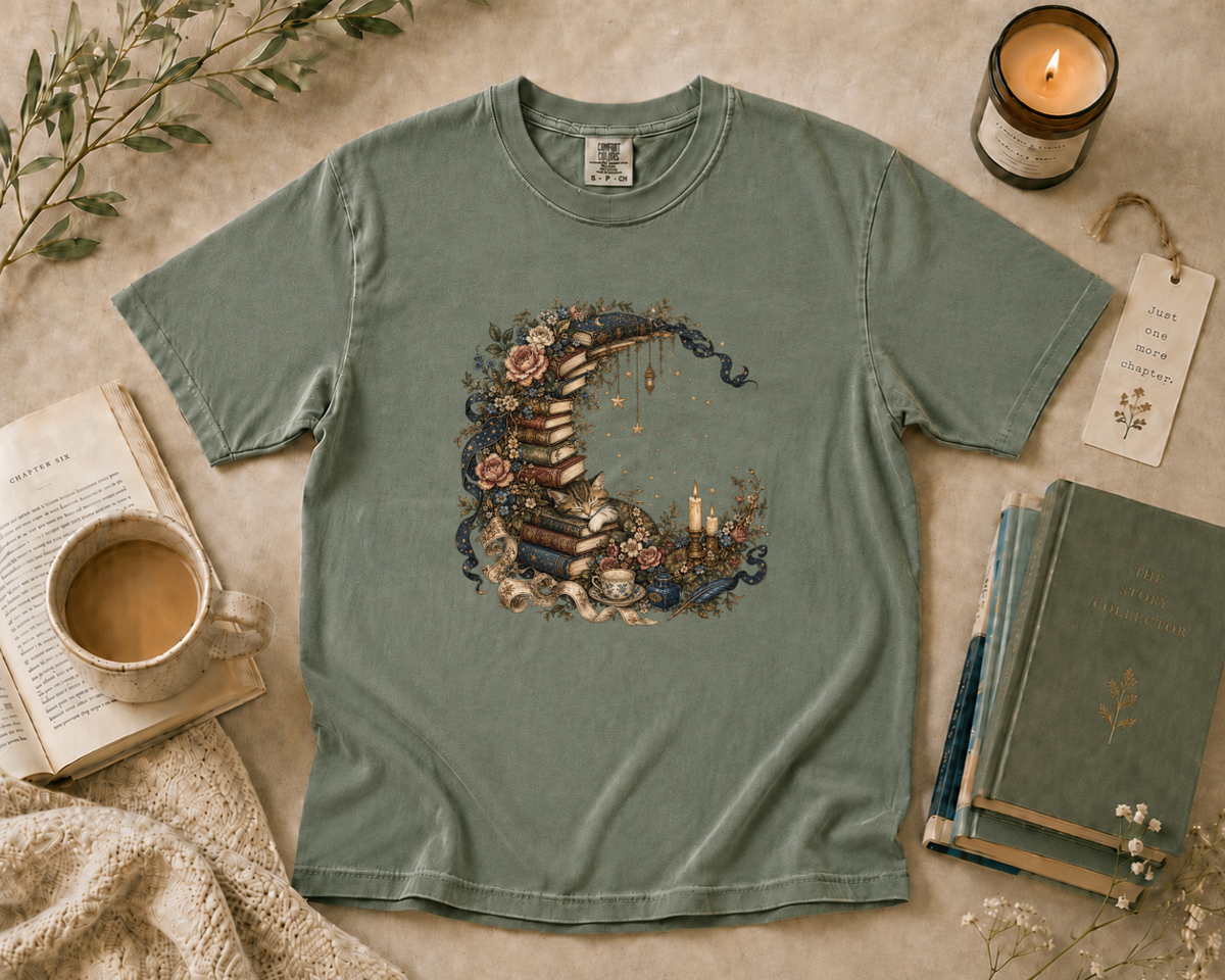 Moon Book Lover T-Shirt