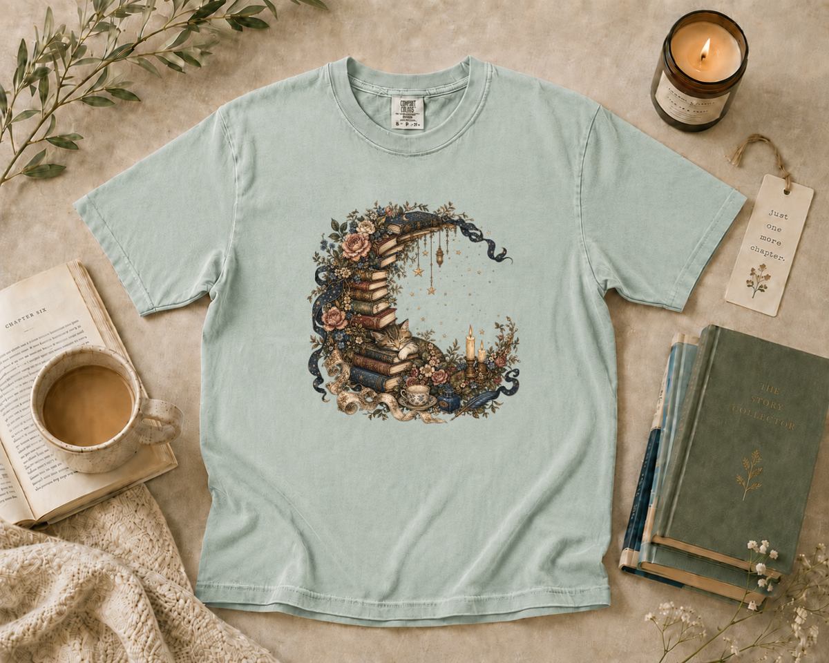Moon Book Lover T-Shirt