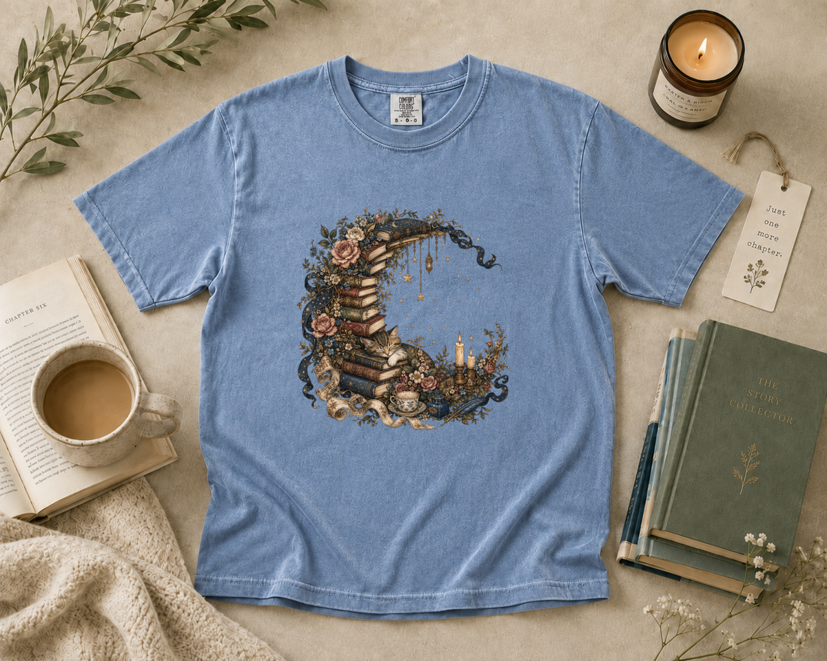 Moon Book Lover T-Shirt
