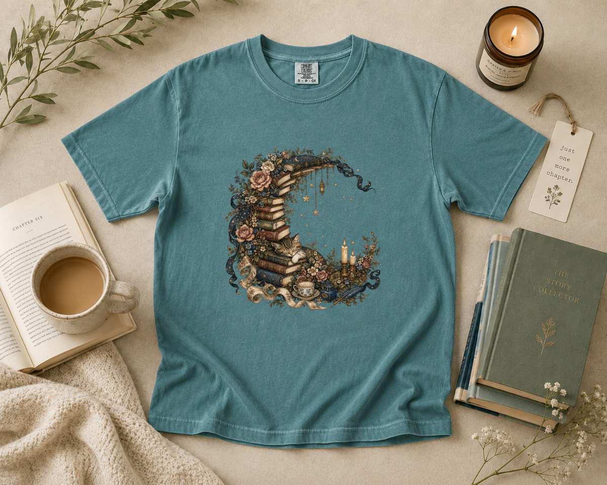 Moon Book Lover T-Shirt