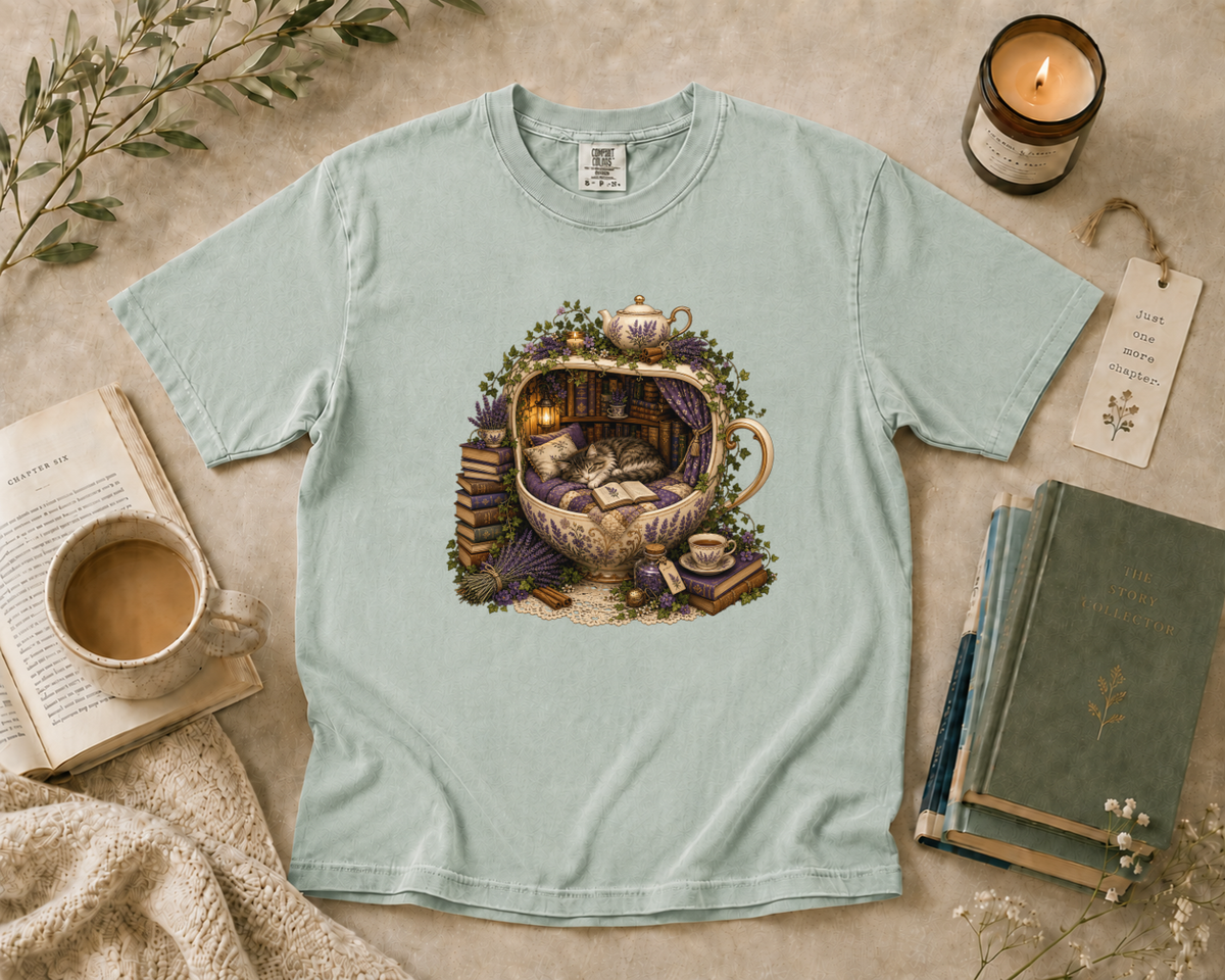 Tea Cup Reading Nook T-Shirt