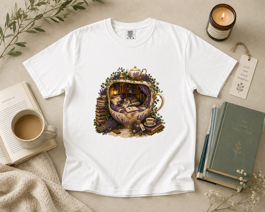 Tea Cup Reading Nook T-Shirt