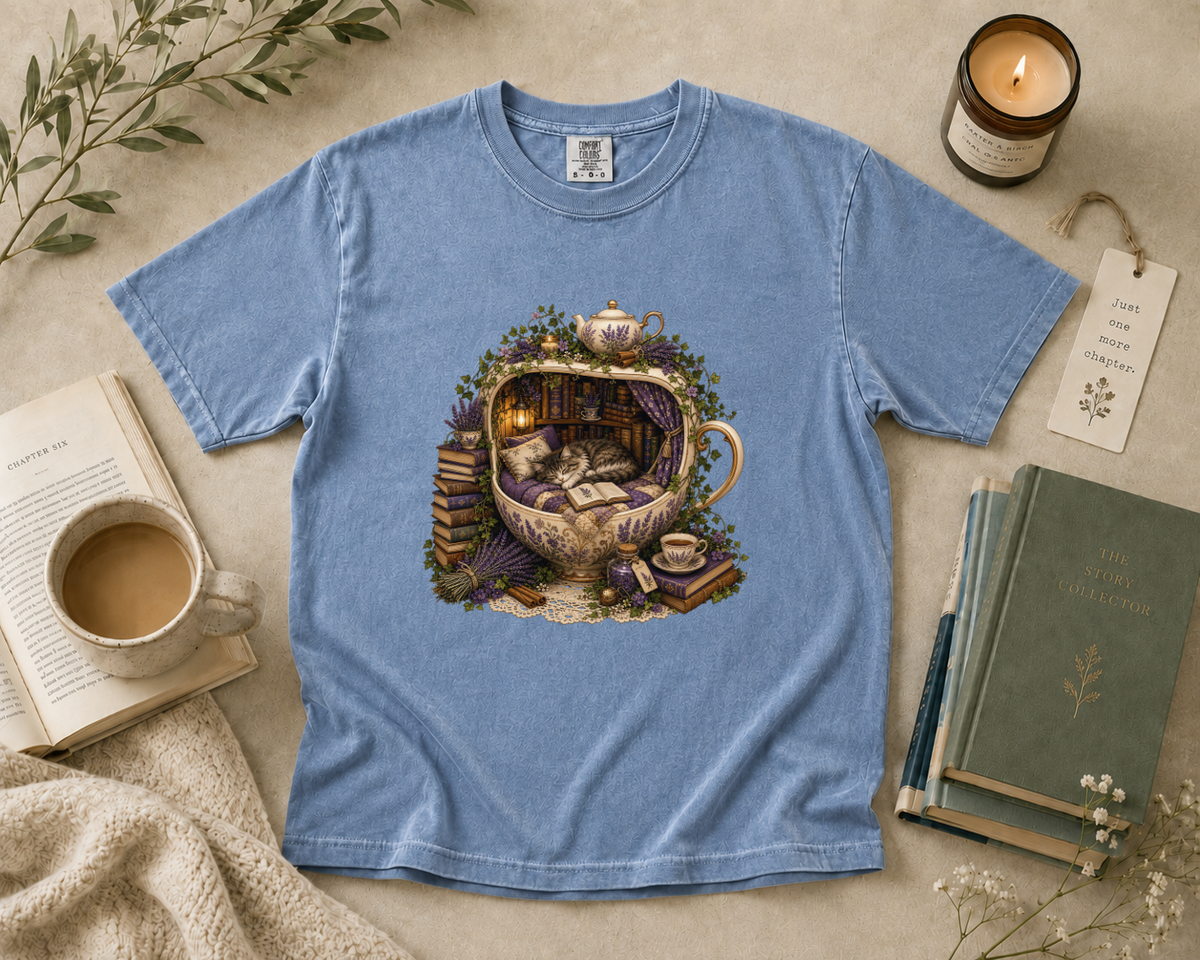 Tea Cup Reading Nook T-Shirt