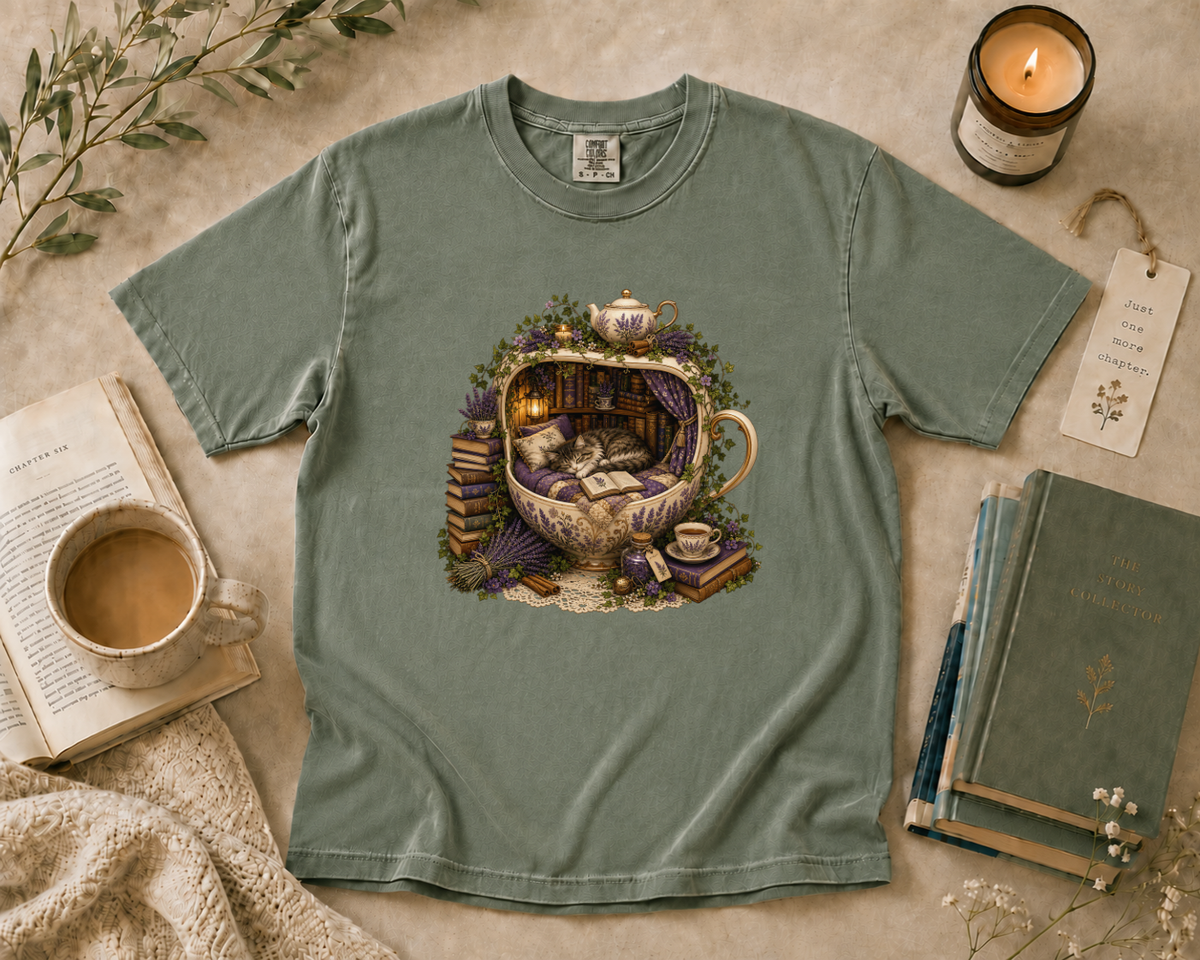 Tea Cup Reading Nook T-Shirt
