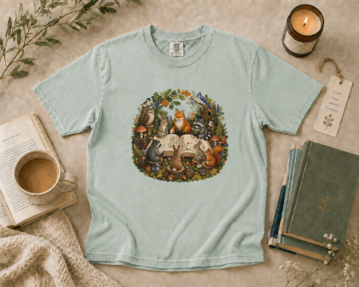 Woodland Animal Book Club T-Shirt