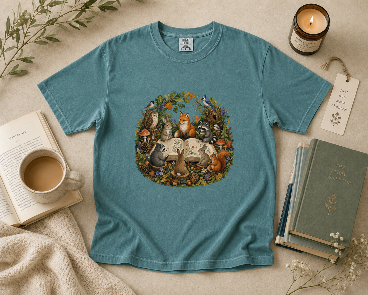 Woodland Animal Book Club T-Shirt