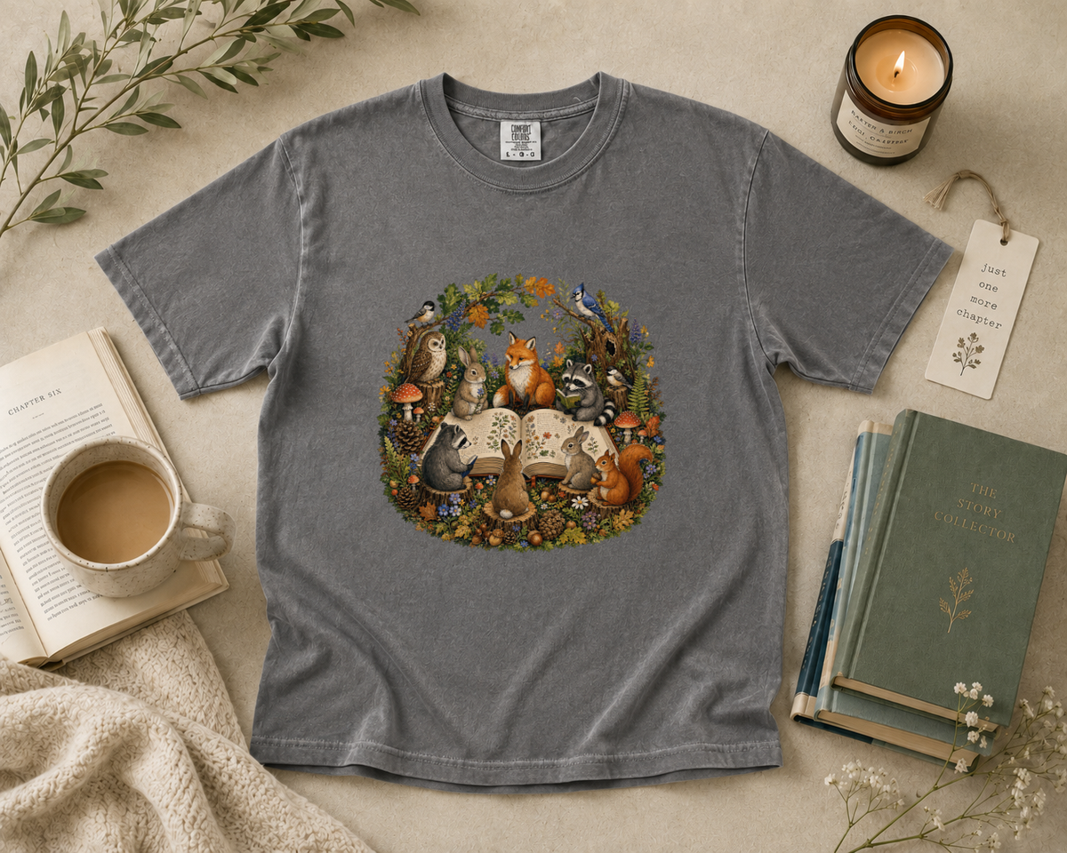 Woodland Animal Book Club T-Shirt