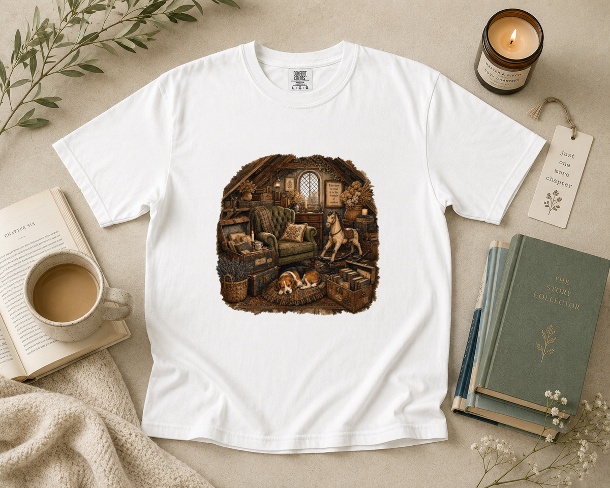 Cozy Attic Library T-Shirt