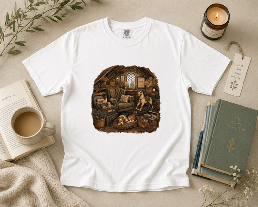 Cozy Attic Library T-Shirt