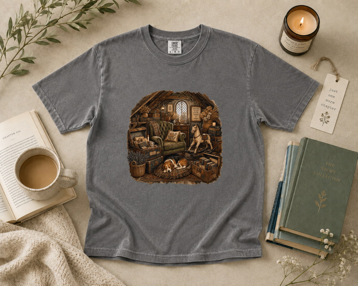 Cozy Attic Library T-Shirt