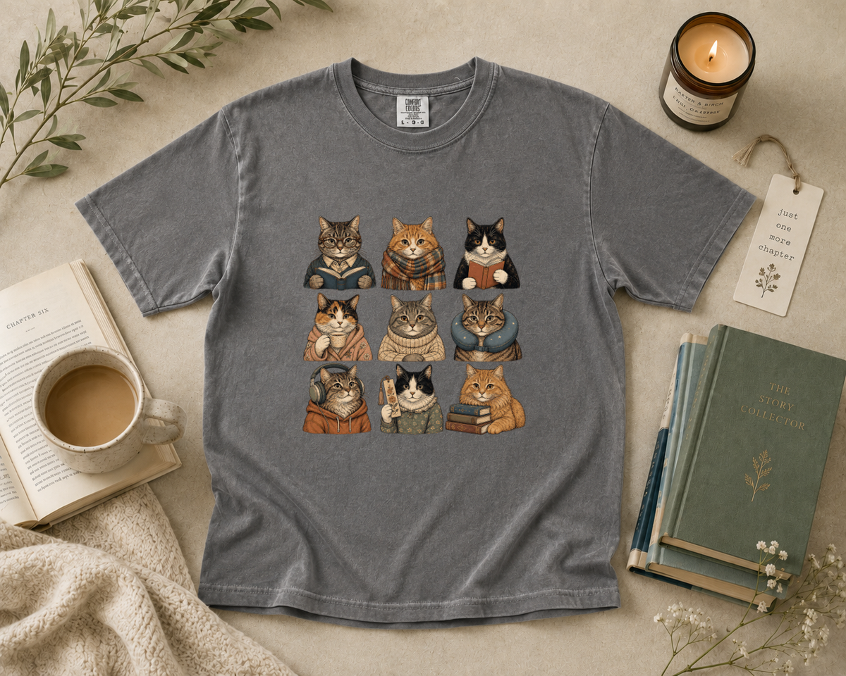 Reading Cats T-Shirt