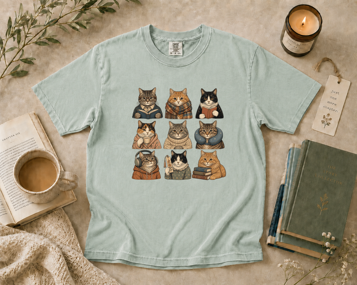 Reading Cats T-Shirt