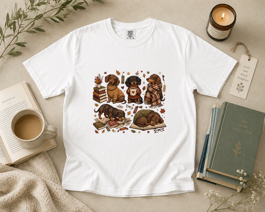 Dachshund Book Lover T-Shirt