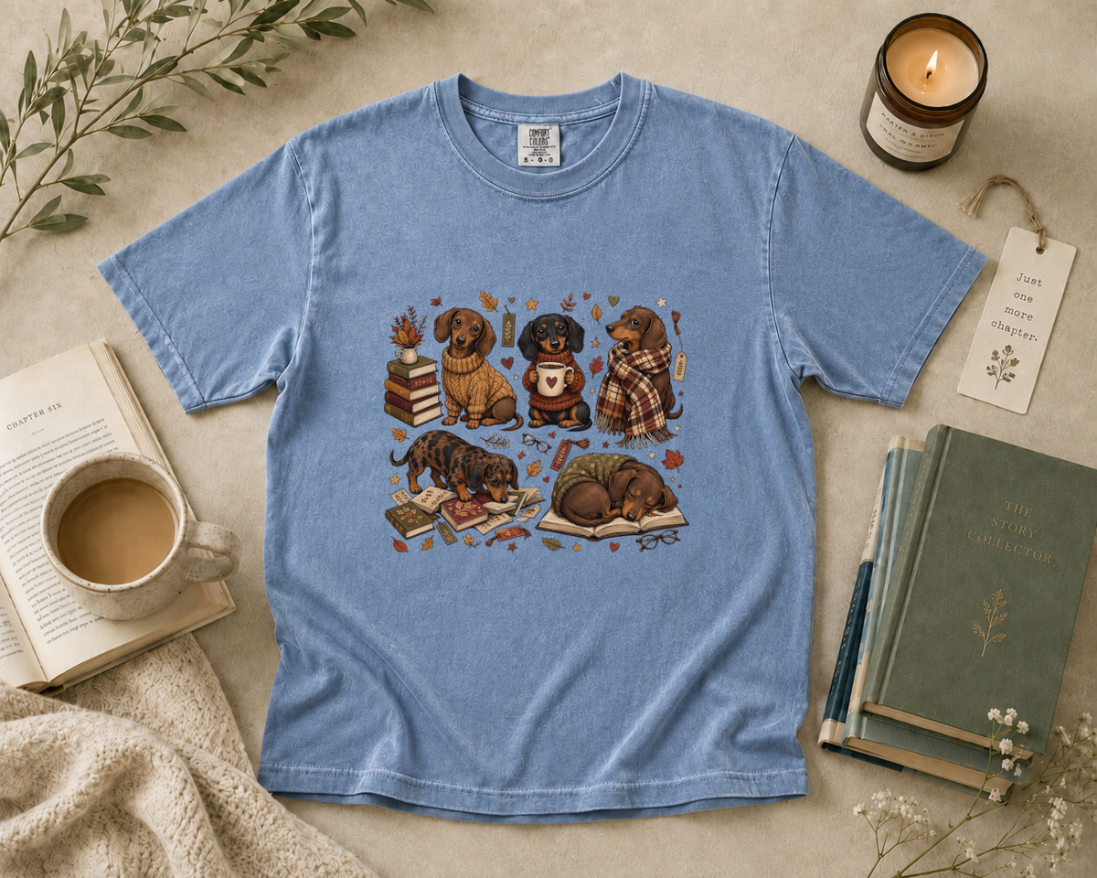 Dachshund Book Lover T-Shirt