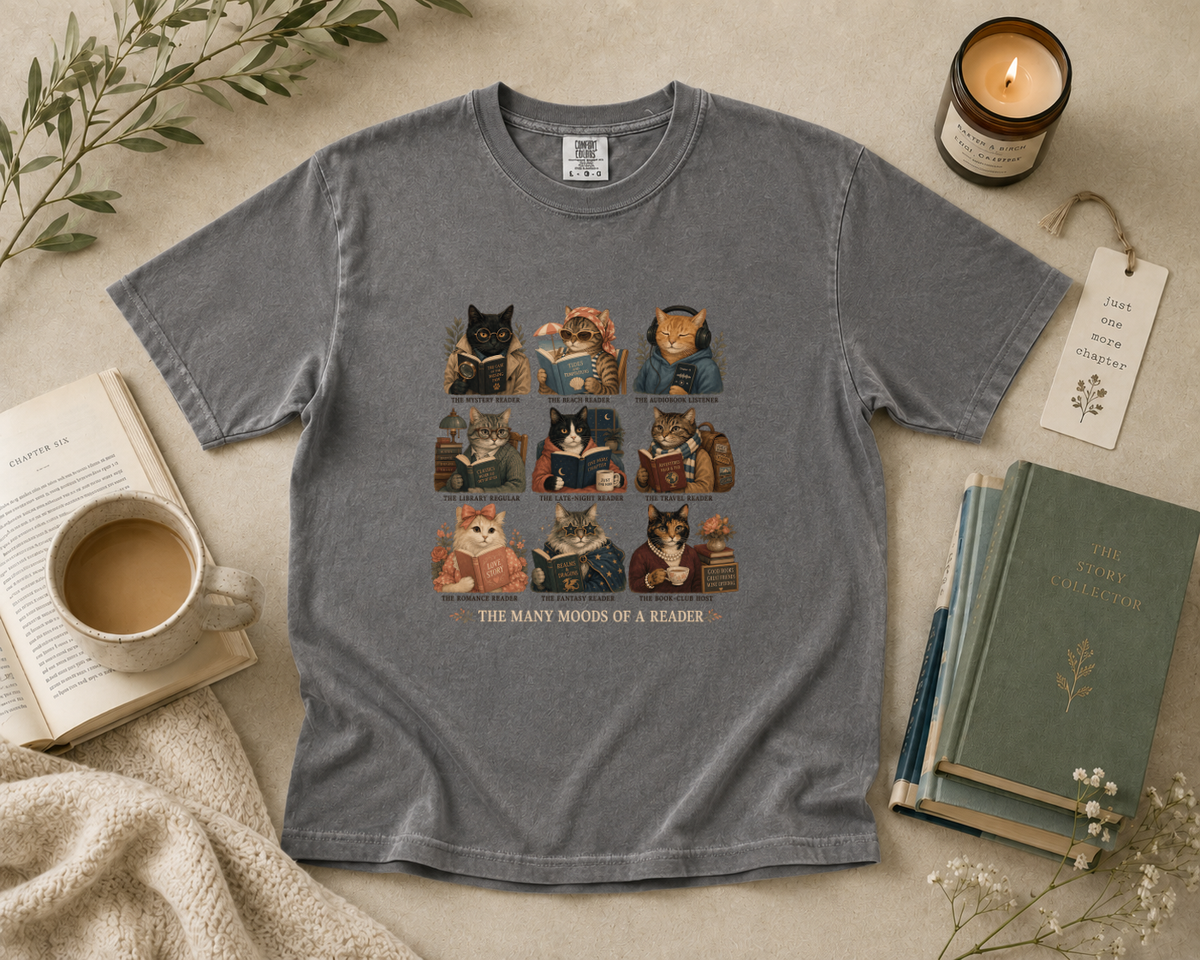 The Many Moods of a Reader T-Shirt