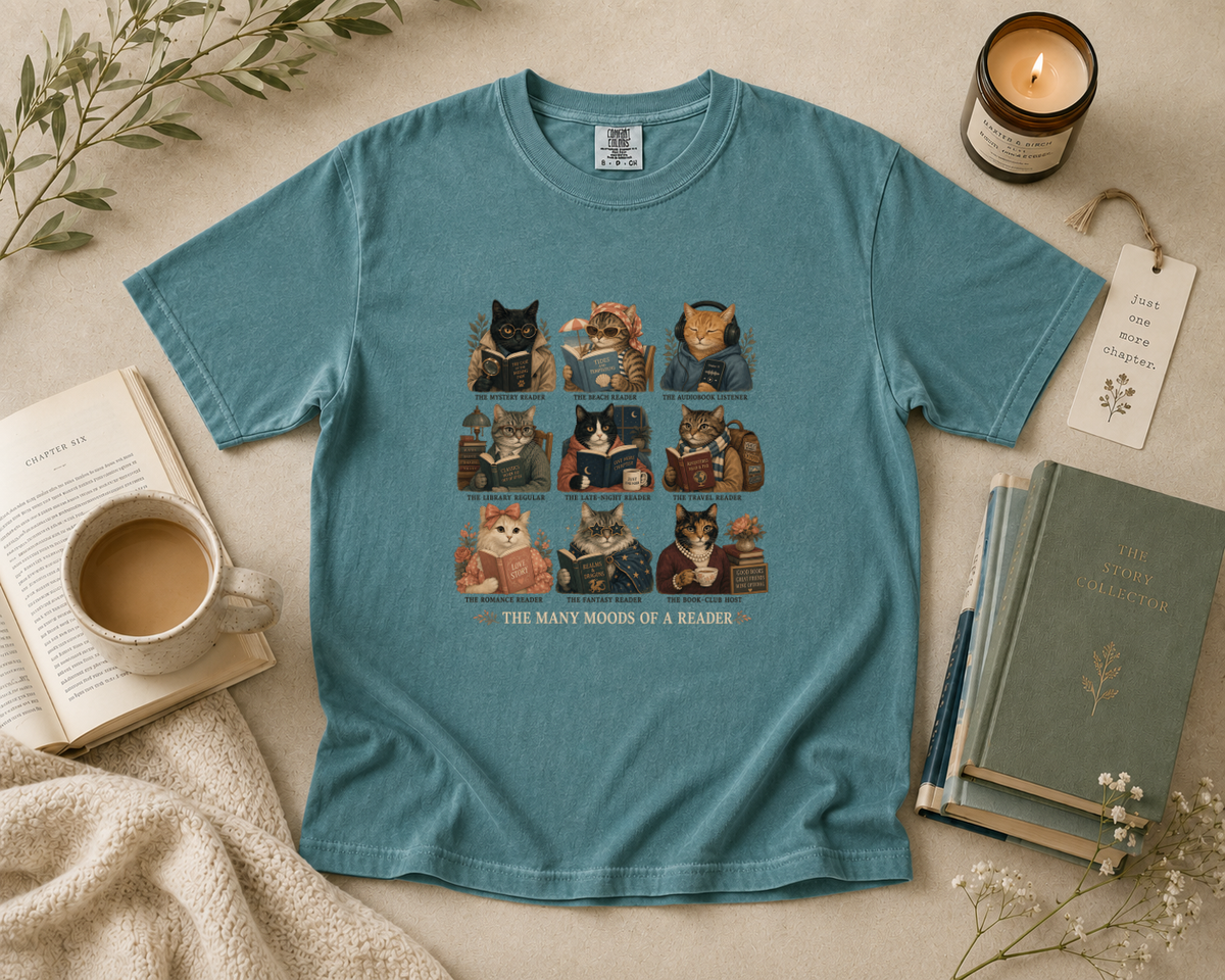 The Many Moods of a Reader T-Shirt