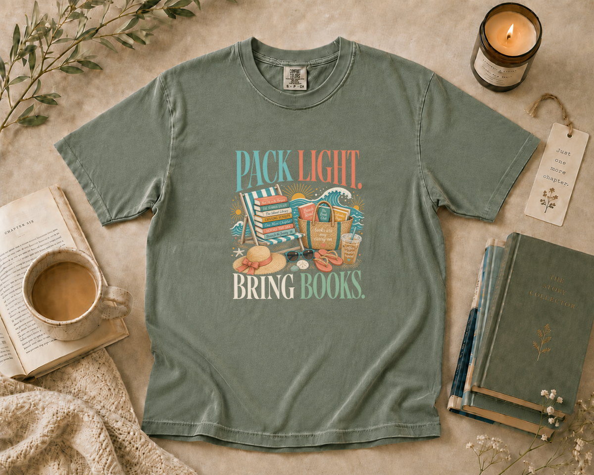 Pack Light Bring Books T-Shirt