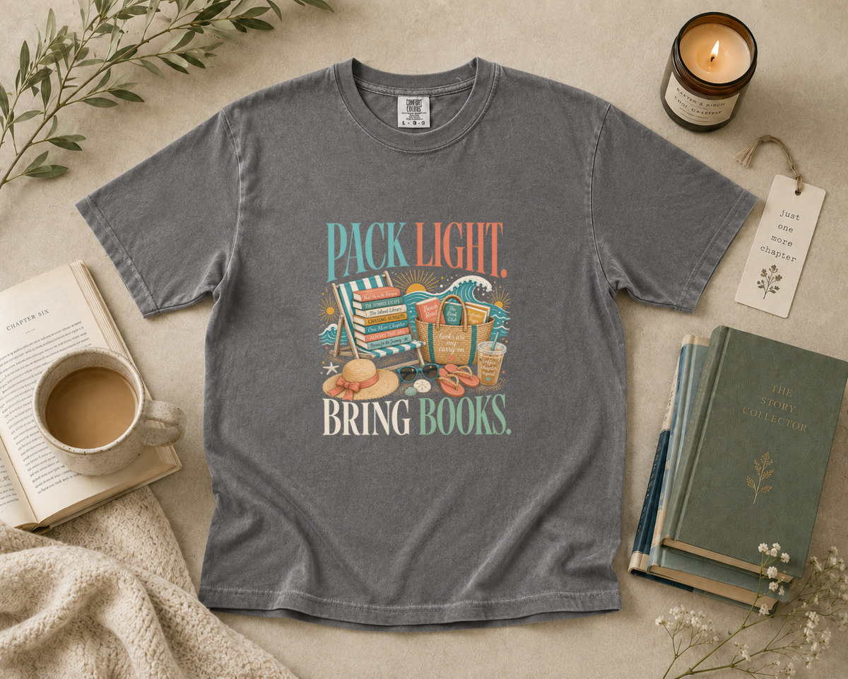 Pack Light Bring Books T-Shirt