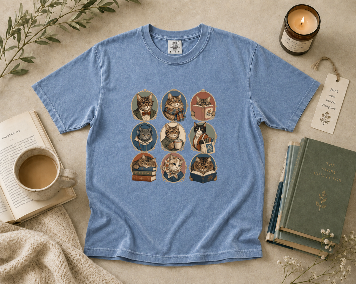 Reading Cats T-Shirt