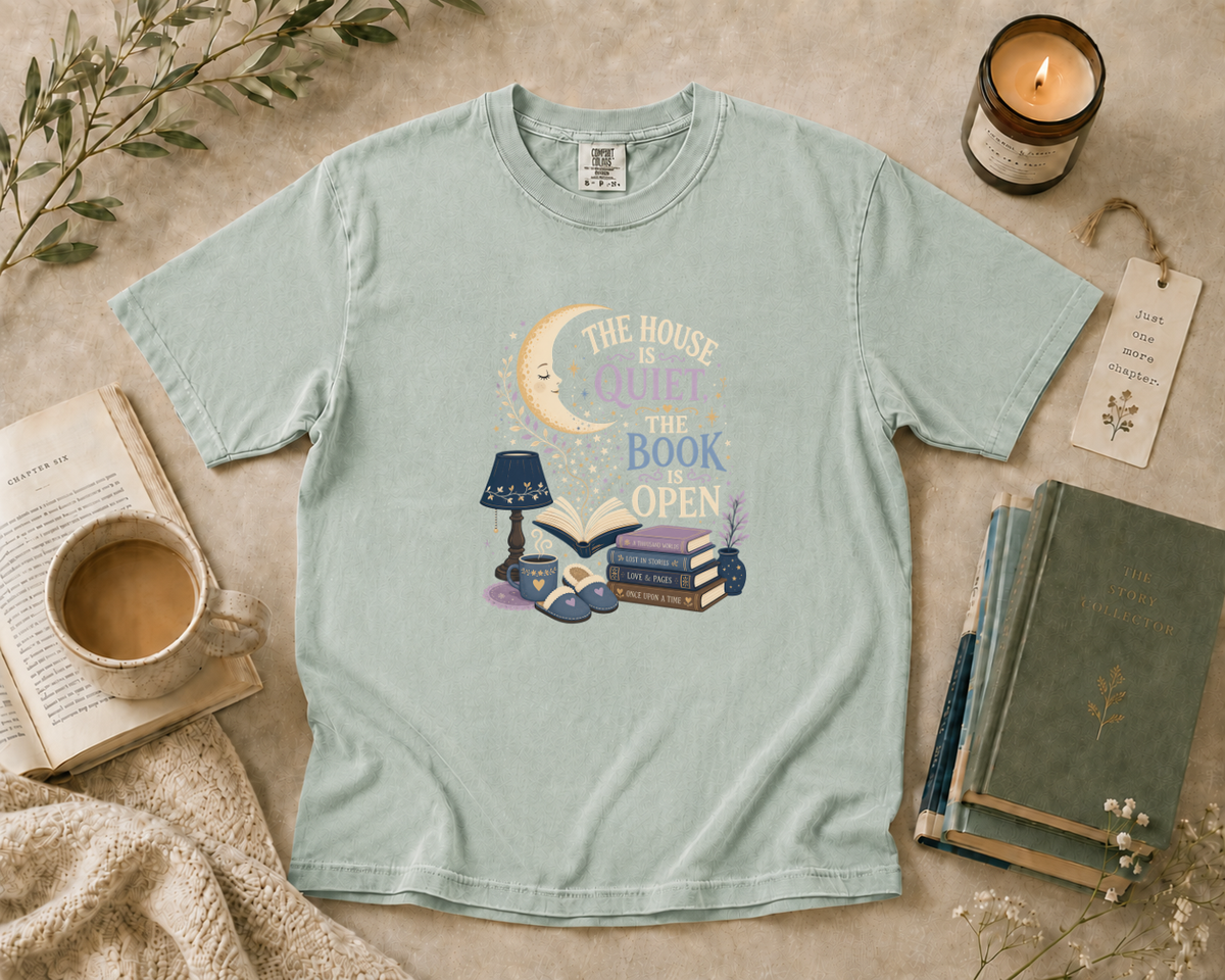 The House is Quiet, The Book is Open T-Shirt