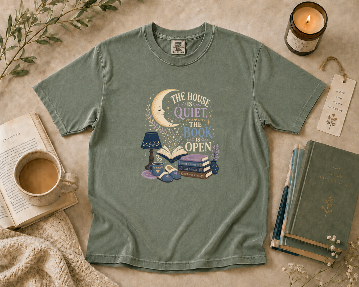 The House is Quiet, The Book is Open T-Shirt