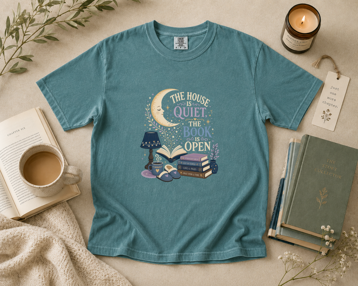 The House is Quiet, The Book is Open T-Shirt