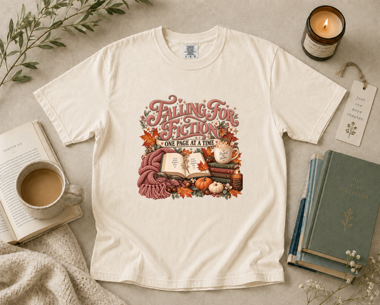 Falling for Fiction One Page at a Time T-Shirt