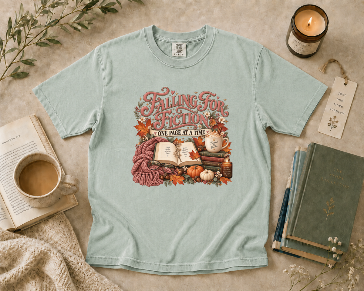 Falling for Fiction One Page at a Time T-Shirt