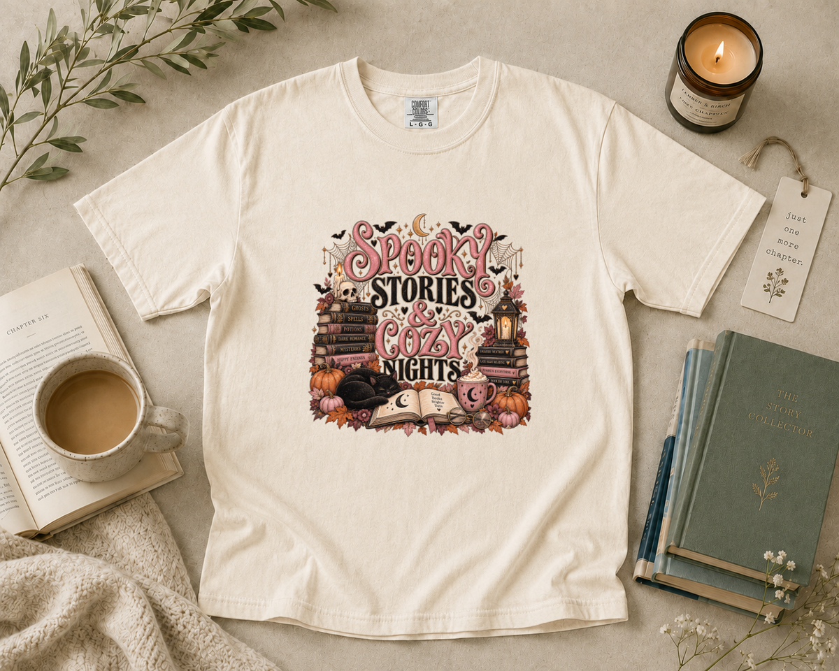 Spooky Stories & Cozy Nights T-Shirt